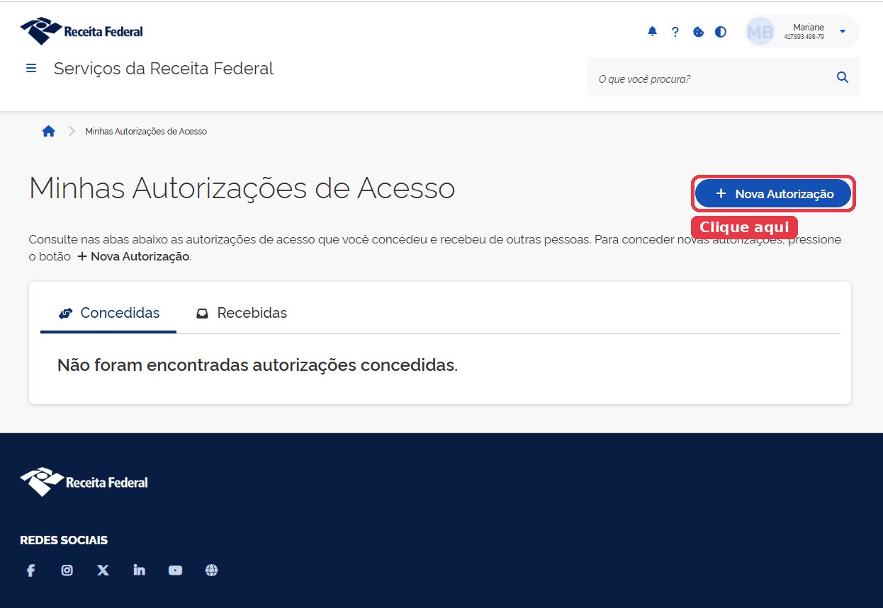 Botão Nova Autorização